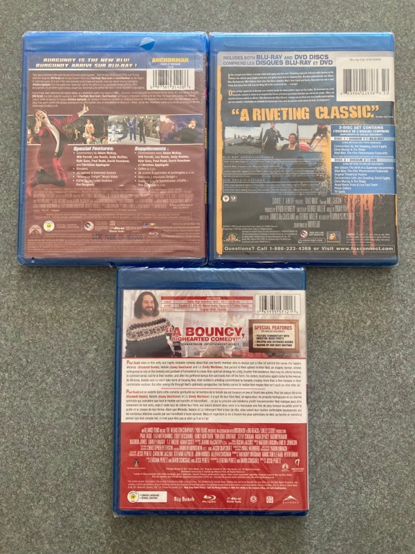 new sealed Blurays Mad Max Our Idiot Brother Anchorman  in CDs, DVDs & Blu-ray in La Ronge - Image 2