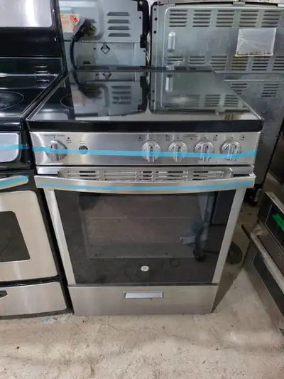 GE 24" Stainless Steel Slide-in Electric Glass Top Stove Oven, View more