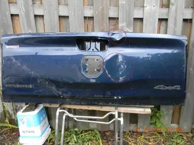 tailgate - skin only, new body style, 2023 Ram 1500 dents on right side - one on upper ridge - one o...