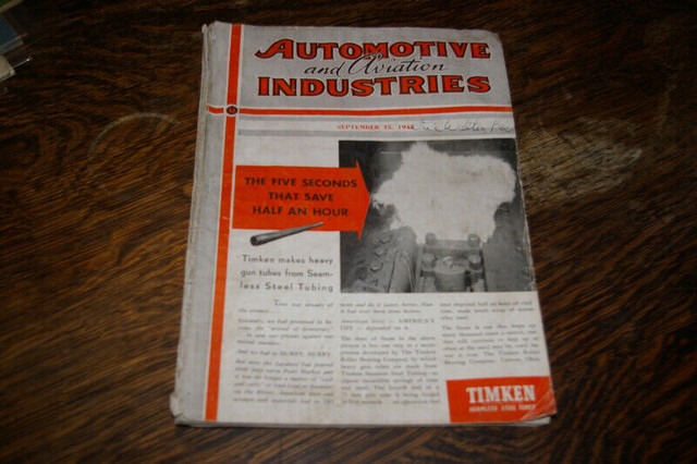 Automotive and Aviation Industries Magazine September 1943 in Other in Oakville / Halton Region