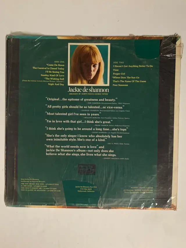 Jackie DeShannon - New Image (Vinyl LP) in CDs, DVDs & Blu-ray in Mississauga / Peel Region - Image 3