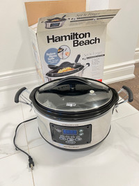 Like new 6QT programmable slow cooker with thermometer probe