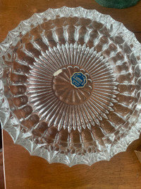Vintage Italian crystal glass ash tray. Never used. Heavy. $10