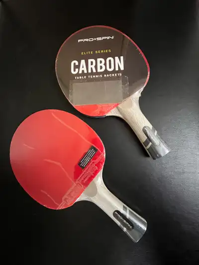 Brand NEW Set of 2 Pro Spin Carbon Table Tennis Rackets , View more