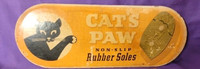 VINTAGE CAT'S PAW RUBBER SOLES CARDBOARD ADVERTISEMENT