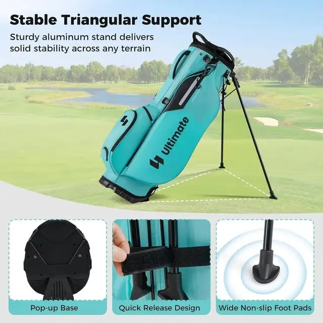 New Golf Stand Bag 8-Way Golf Bag with 5 Pockets Rain Hood556568155522355202