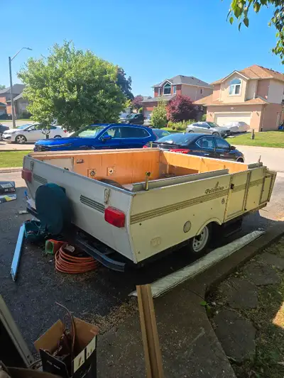 Palomino pop up camper. Gutted, no top. Very solid frame! Has ownership as camper. Would make a grea...