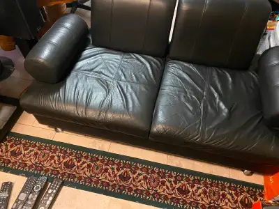 Chameleon Norman Couture Leather Couch, View more