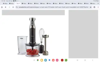 Mélangeur à main avec fil MASTER Chef avec fouet, acier inoxydab, View more