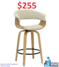 ACCENT COUNTER HEIGHT BAR STOOL WOOD ARV FURNITURE MISSISSAUGA