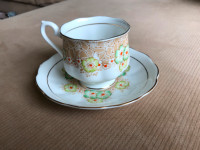 1920 Royal Albert Rockery Crown China Cup and  Saucer