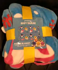 Baby Shark Fleece Blanket *NEW* + used T's & Books & Pillow