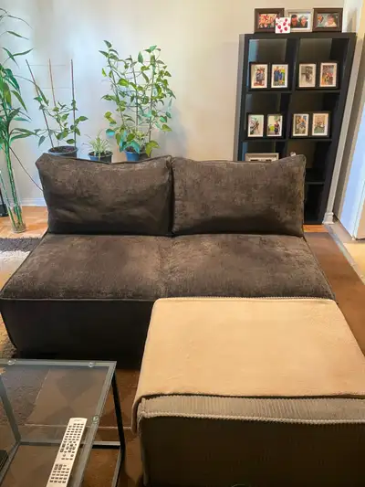 Chenille Cloud Modular Loveseat Sofa (Corduroy fabric), View more