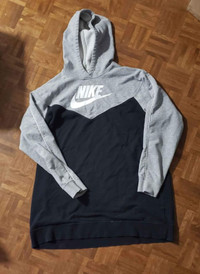 Nike Black & Gray Hooded Sweatshirt Dress or Jacket long sleeve