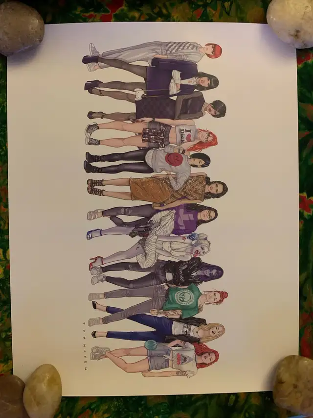 X- Women Of DC Street-Style 10x14 Art Print By Tom Moken (Nerd B64523621287043120