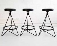 Set of 3 bar stools / counter stools 