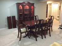 Shermag solid oak dining room set