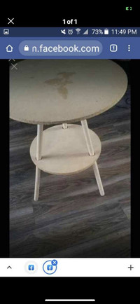 Mdf table great shape 2 circle type...