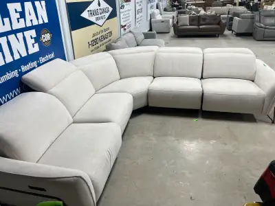 Power Reclining Fabric Sectional - display, View more