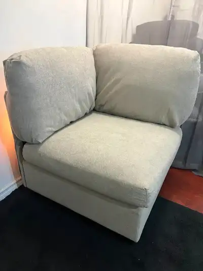 New corner chair color beige, View more