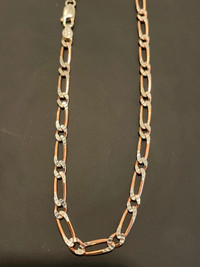 Rose Gold Figaro Chain (925 Sterling Silver)