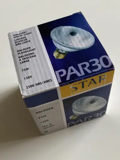 Star Commercial PAR30 Halogen 75W High Output Flood Light Bulb, View more