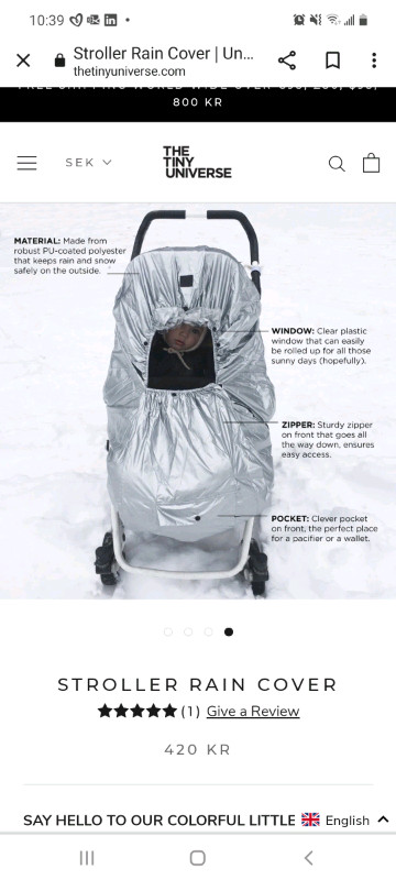 New rain cover for stroller -  protection pluie pour poussette dans Poussettes, porte-bébés et sièges d'auto  à Ville de Montréal - Image 4