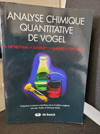 Analyse chimique quantitative de Vogel