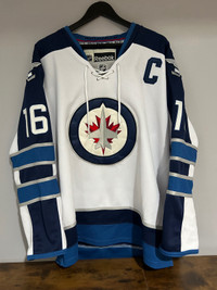 Men’s White Winnipeg Jets jersey with embroidered logos