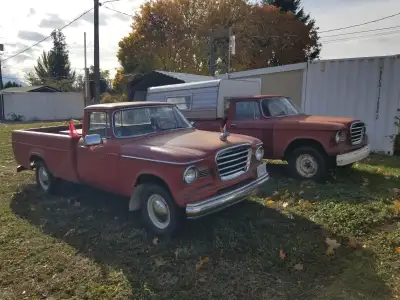 2 1962 studebaker champ trucks. 1 bc registered which was imported from Washington. This one is a go...