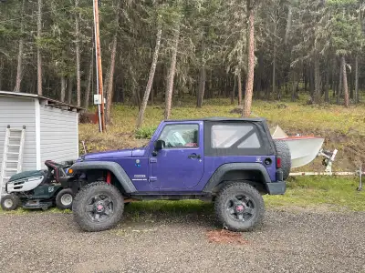 2017 jeep wrangler sport with only 62,817 km Location: Williams lake Jeep has brand new rough countr...