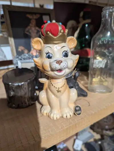 Vintage Cat Pin Cushion & Retractable Tape Measure, View more