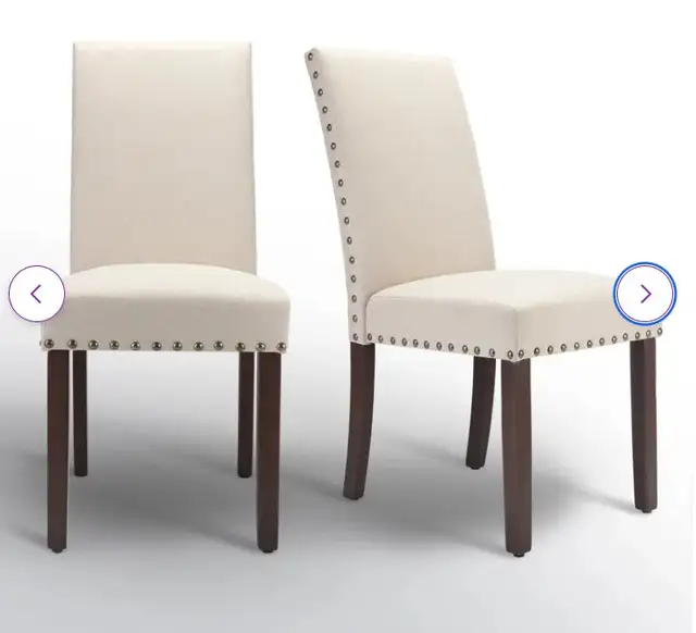 Bontrager Linen Dining Room Parsons Chair (Set of 2) in Dining Tables & Sets in Markham / York Region - Image 5