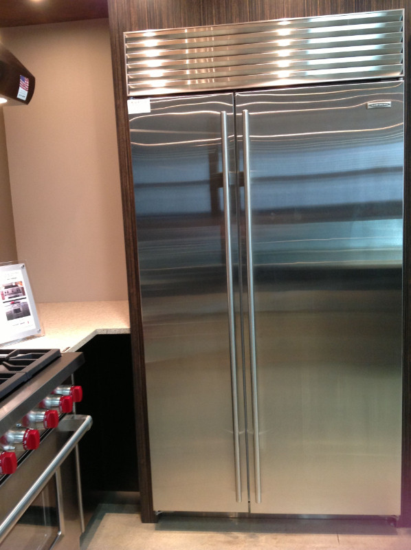 Sub Zero 42 " side by side, fridge and freezer, stainless, like |  Refrigerators | Calgary | Kijiji