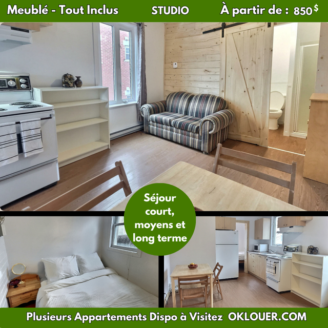 STUDIO TOUT INCLUS-MEUBLÉ, LIMOILOU