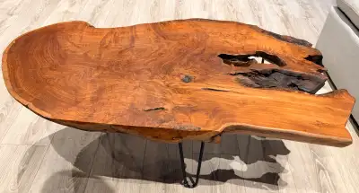 Handcrafted Wood Natural Table, View more