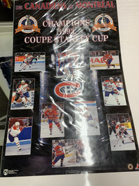 RARE 1993 Montreal Canadiens Stanley Cup ORIGINAL Poster CONTACT