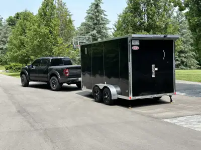 Ameralite ATX Tandem Axle Trailer 7x14 (7’ Tall) V nose Top of the line All Aluminum trailer. Bought...