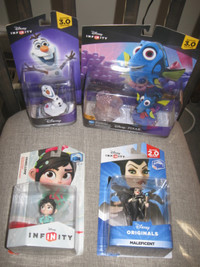 New~Disney INFINITY Olaf Vanellope Maleficent Dory Set