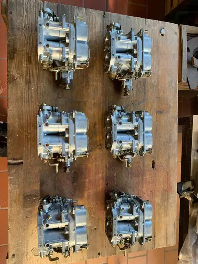 Set of carburetors Weber 40 DCN21 for Ferrari Daytona, original and new. Price on request. More part...