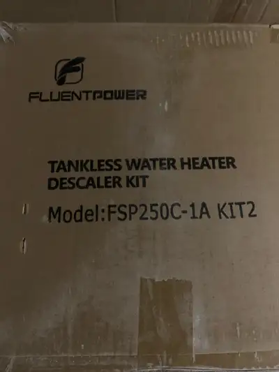 Fluent Power tankless water heater descaling kit, View more