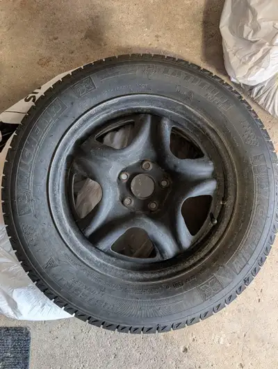- 4 Winter Tires (225/65R17) - Good Tread - 102T Load - DOT HN3T 022X 2819 - Previously on a 2019 Ra...
