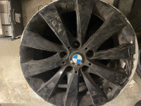 OEM BMW 4x rims  1 cracked and 5x tires 5X 120