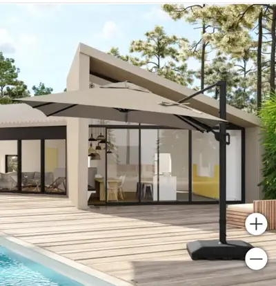 10’x10’ cantilever patio umbrella - NEW!, View more