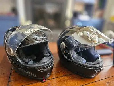 PAIR of motorcycle Helmets, View more