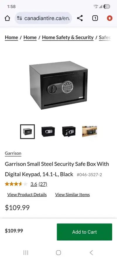 Brand new in box Garrison Small Steel Security Safe Box With Digital Keypad, 14.1-L For more info: ....