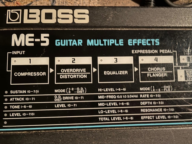 BOSS ME-5 Effect pedal dans Amplificateurs et pédales  à Laval/Rive Nord - Image 3