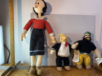 Popeye Characters stuffed by play by play toys 2000q