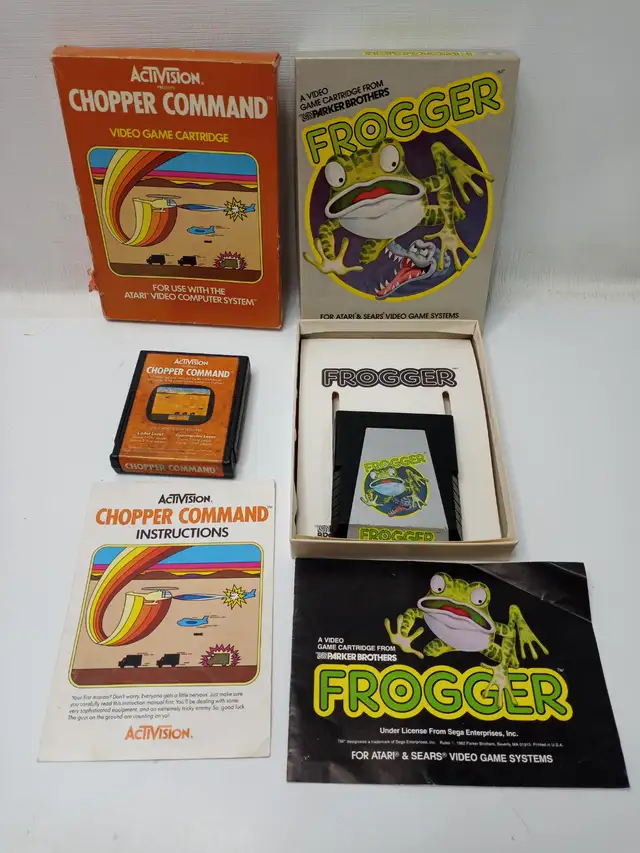 Atari 2600 Chopper Command & Frogger in Box with manuals in Older Generation in Kitchener / Waterloo - Image 2