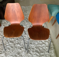 Vintage Made in Denmark Bent Wood Chairs